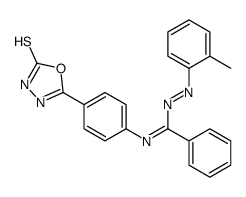 N-(2-methylphenyl)imino-N'-[4-(2-sulfanylidene-3H-1,3,4-oxadiazol-5-yl)phenyl]benzenecarboximidamide结构式