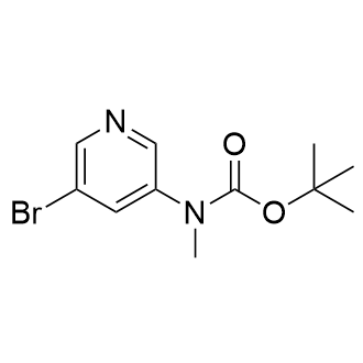 叔丁基(5-溴吡啶-3-基)氨基甲酸甲酯结构式