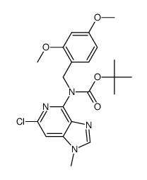 tert-butyl 6-chloro-1-methyl-1H-imidazo[4.5-c]pyridin-4-yl(2,4-dimethoxybenzyl)carbamate结构式