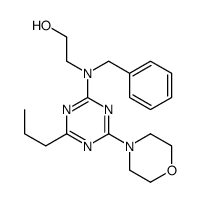 2-[benzyl-(4-morpholin-4-yl-6-propyl-1,3,5-triazin-2-yl)amino]ethanol结构式