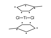 二(甲基环戊二烯基)二氯化钛结构式