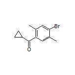 (4-Bromo-2,5-dimethylphenyl)(cyclopropyl)methanone Structure