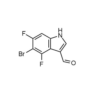 5-Bromo-4,6-difluoro-1H-indole-3-carbaldehyde Structure