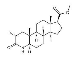 methyl (2α,5α,17β)-2-iodo-3-oxo-4-aza-5-androstane-17-carboxylate Structure