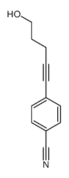 4-(5-hydroxypent-1-ynyl)benzonitrile结构式