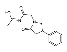 N-acetyl-2-(2-oxo-4-phenylpyrrolidin-1-yl)acetamide Structure