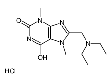 8-(diethylaminomethyl)-3,7-dimethylpurine-2,6-dione,hydrochloride Structure