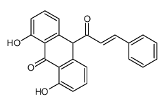 1,8-dihydroxy-10-[(E)-3-phenylprop-2-enoyl]-10H-anthracen-9-one结构式