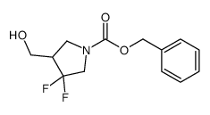 benzyl 3,3-difluoro-4-(hydroxymethyl)pyrrolidine-1-carboxylate结构式