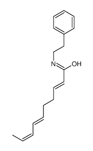 N-(2-phenylethyl)deca-2,6,8-trienamide结构式