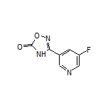 3-(5-氟吡啶-3-基)-1,2,4-噁二唑-5(4H)-酮结构式