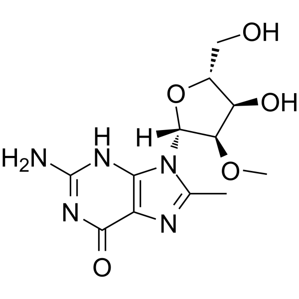 2-Amino-9-((2R,3R,4R,5R)-4-hydroxy-5-(hydroxymethyl)-3-methoxytetrahydrofuran-2-yl)-8-methyl-3,9-dihydro-6H-purin-6-one picture