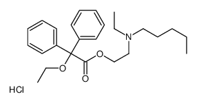 Acetic acid, 2,2-diphenyl-2-ethoxy-, (2-(N-ethyl-N-pentylamino)ethyl) ester, hydrochloride结构式