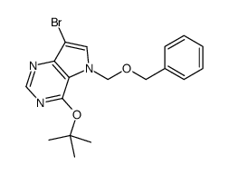 5H-Pyrrolo3,2-dpyrimidine, 7-bromo-4-(1,1-dimethylethoxy)-5-(phenylmethoxy)methyl-结构式