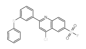 6-Quinolinesulfonylfluoride, 4-chloro-2-[3-(phenylthio)phenyl]-结构式