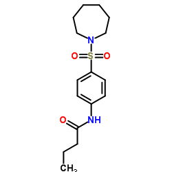 N-[4-(1-Azepanylsulfonyl)phenyl]butanamide Structure