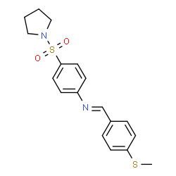 N-[4-(methylsulfanyl)benzylidene]-4-(1-pyrrolidinylsulfonyl)aniline picture