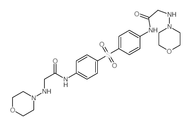 2-(morpholin-4-ylamino)-N-[4-[4-[[2-(morpholin-4-ylamino)acetyl]amino]phenyl]sulfonylphenyl]acetamide结构式