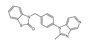 3-[[4-(2-methylimidazo[4,5-c]pyridin-1-yl)phenyl]methyl]-1,3-benzothiazol-2-one结构式