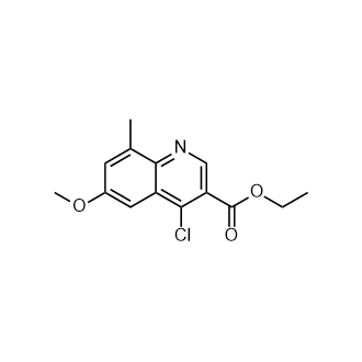 Ethyl 4-chloro-6-methoxy-8-methylquinoline-3-carboxylate Structure