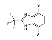 4,7-dibromo-2-(trifluoromethyl)-1H-benzimidazole结构式