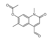 7-acetoxy-1,6-dimethyl-2-oxoquinoline-4-carboxaldehyde Structure