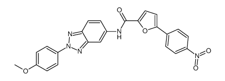 N-[2-(4-methoxyphenyl)benzotriazol-5-yl]-5-(4-nitrophenyl)furan-2-carboxamide结构式