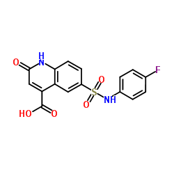 6-(4-Fluoro-phenylsulfamoyl)-2-hydroxy-quinoline-4-carboxylic acid picture