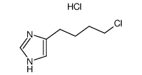 4(5)-(4-chlorobutyl)imidazole hydrochloride结构式