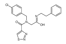 1,2,3-Thiadiazole-4-carboxamide,N-[(4-chlorophenyl)methyl]-N-[2-oxo-2-[(2-phenylethyl)amino]ethyl]-(9CI) Structure