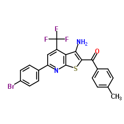 [3-Amino-6-(4-bromophenyl)-4-(trifluoromethyl)thieno[2,3-b]pyridin-2-yl](4-methylphenyl)methanone Structure