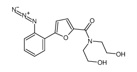 5-(2-azidophenyl)-N,N-bis(2-hydroxyethyl)furan-2-carboxamide结构式