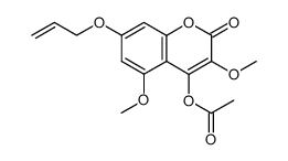 Acetic acid 7-allyloxy-3,5-dimethoxy-2-oxo-2H-chromen-4-yl ester Structure