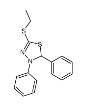 5-ethylsulfanyl-2,3-diphenyl-2H-1,3,4-thiadiazole结构式