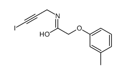 N-(3-iodoprop-2-ynyl)-2-(3-methylphenoxy)acetamide Structure