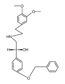 (R)-1-(p-benzyloxyphenyl)-2-[2-(3,4-dimethoxyphenyl)ethylamino]ethanol结构式