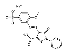 sodium,3-[(3-carbamoyl-5-oxo-1-phenyl-4H-pyrazol-4-yl)diazenyl]-4-methoxybenzenesulfonate结构式