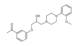 3'-[2-Hydroxy-3-[4-(2-methoxyphenyl)piperazino]propoxy]acetophenone结构式