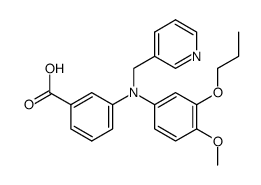 N-[4-methoxy-3-(1-propyl)oxyphenyl]-N-(3-pyridylmethyl)-3-aminobenzoic acid结构式