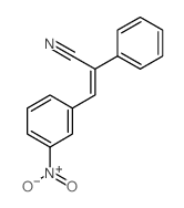 (E)-3-(3-nitrophenyl)-2-phenyl-prop-2-enenitrile结构式