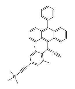 [9-(10-phenylanthryl)](2,6-dimethyl-4-trimethylsilylethynylphenyl)diazomethane Structure