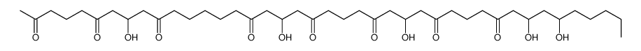 8,18,26,34,36-pentahydroxyhentetracontane-2,6,10,16,20,24,28,32-octone Structure