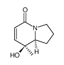 5(1H)-Indolizinone,2,3,8,8a-tetrahydro-8-hydroxy-8-methyl-,(8S,8aS)-(9CI)结构式