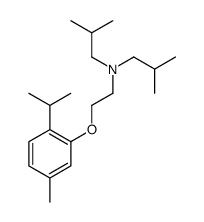 2-methyl-N-[2-(5-methyl-2-propan-2-ylphenoxy)ethyl]-N-(2-methylpropyl)propan-1-amine结构式