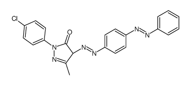 2-(4-Chlorophenyl)-2,4-dihydro-5-methyl-4-[[4-(phenylazo)phenyl]azo]-3H-pyrazol-3-one结构式