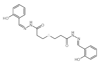 Propanoicacid, 3,3'-thiobis-, bis[[(2-hydroxyphenyl)methylene]hydrazide] (9CI) Structure