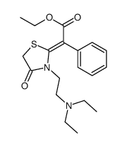 ethyl (2E)-2-[3-[2-(diethylamino)ethyl]-4-oxo-1,3-thiazolidin-2-ylidene]-2-phenylacetate结构式