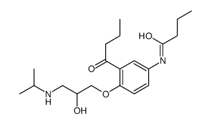 N-[3-butanoyl-4-[2-hydroxy-3-(propan-2-ylamino)propoxy]phenyl]butanamide Structure