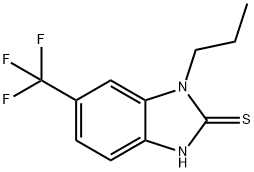 1-丙基-6-(三氟甲基)-1H-1,3-苯并二唑-2-硫醇结构式