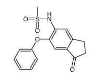 5-methylsulfonylamino-6-phenoxy-1-indanone structure